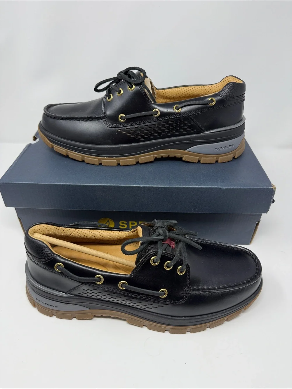 Sperry Gold Cup Billfish Plushwave Boat Shoe Men’s‎ 10M Full Grain Leather NIB